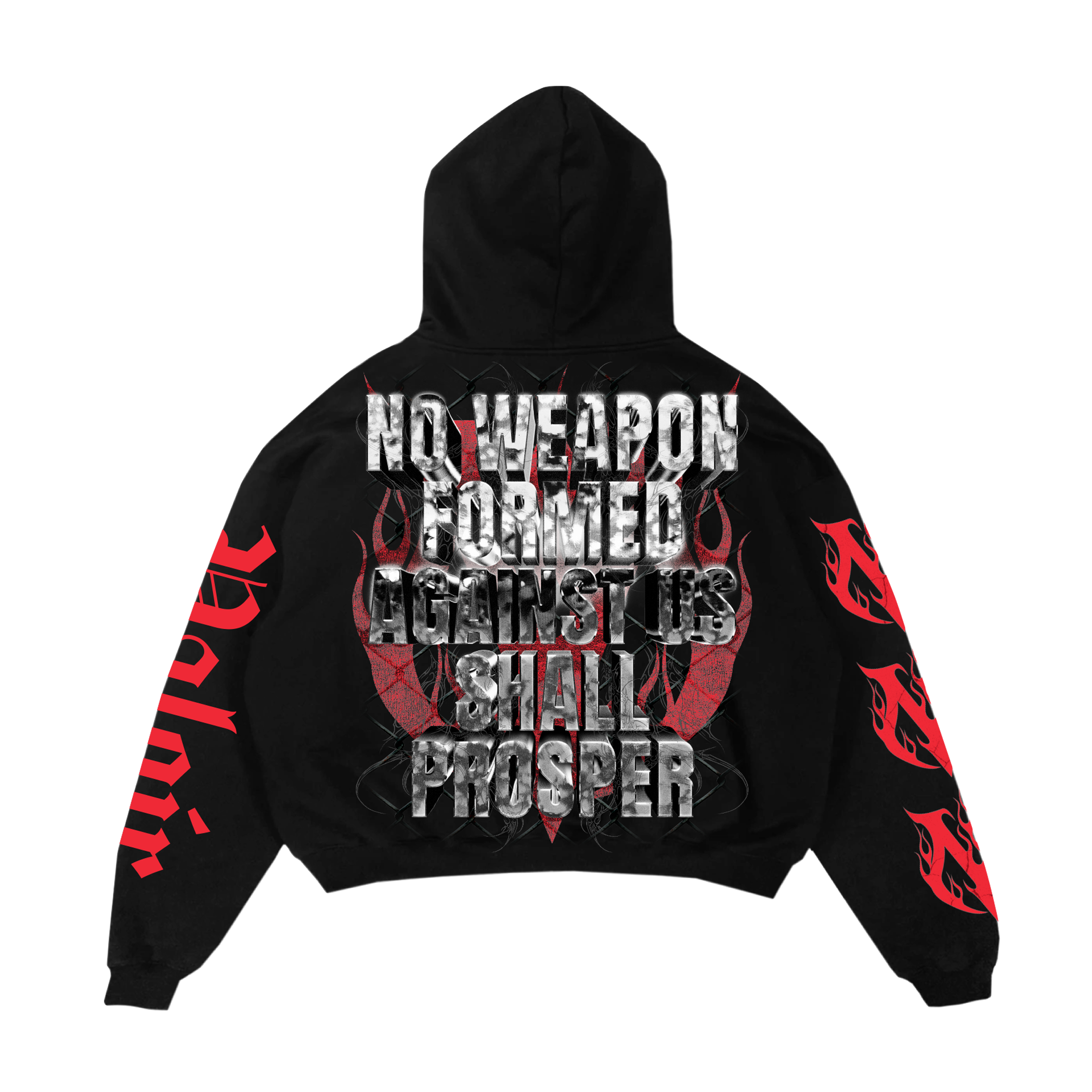 NO WEAPON HOODY - BLACK