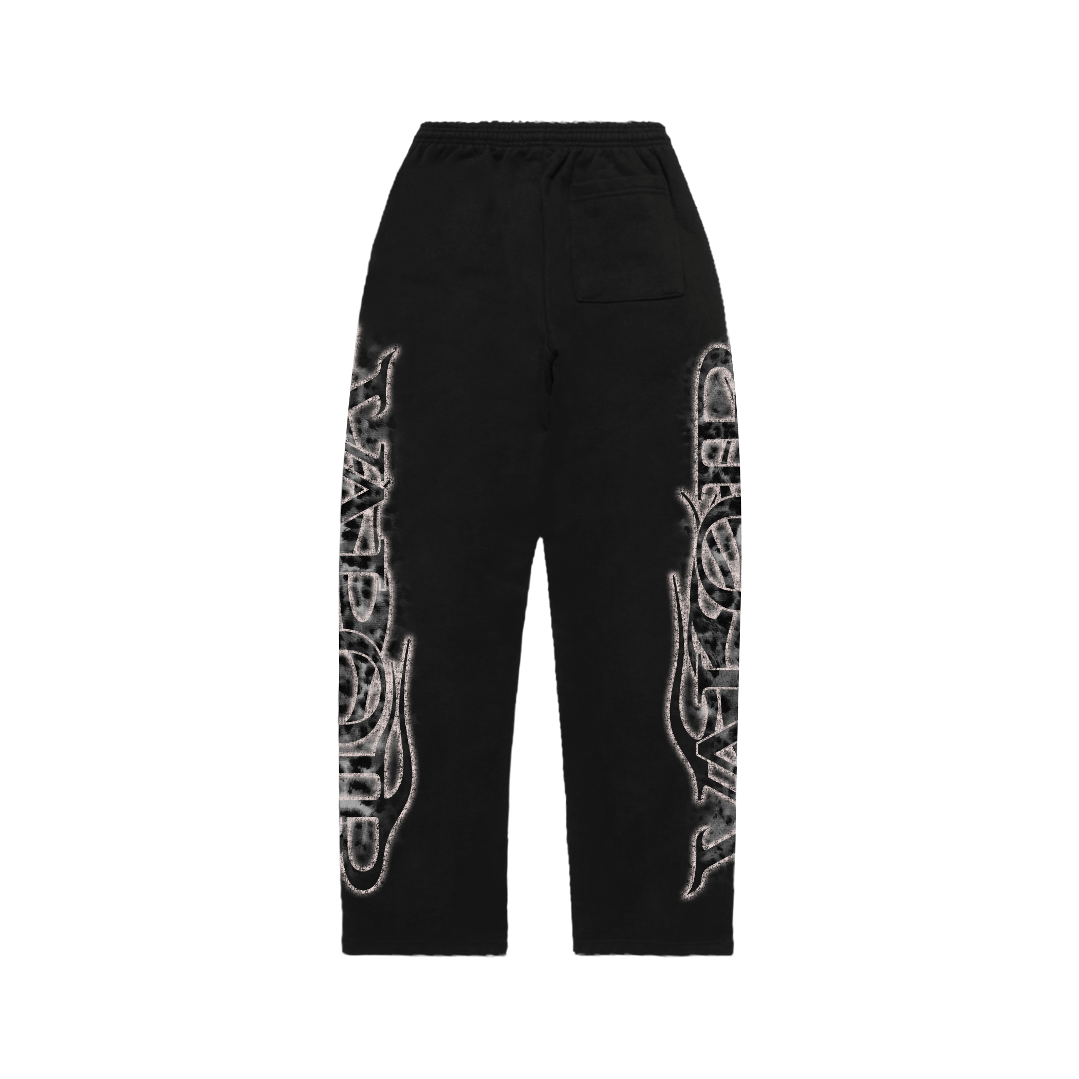TORN SWEAT PANT - BLACK